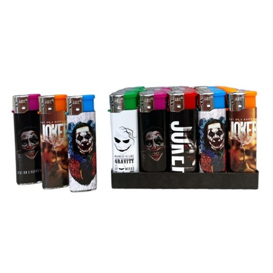 Запалка пиезо ECONOMY декор JOKER №DY-064 /50 броя в кутия/