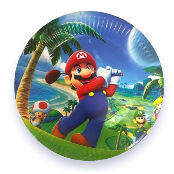 Чиния за парти 10ка кръг SUPER MARIO Ф18см