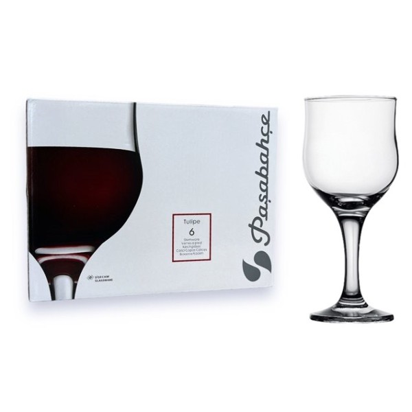 Чаша за червено вино 240 ml Tulipe Pasabahce 6 броя в комплект №44163 /4 комплекта в кашон/