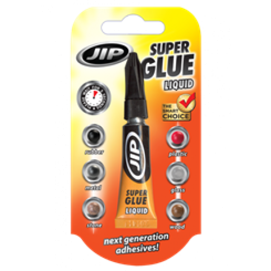 Лепило Jip super glue течно 3g /12 броя на кора/