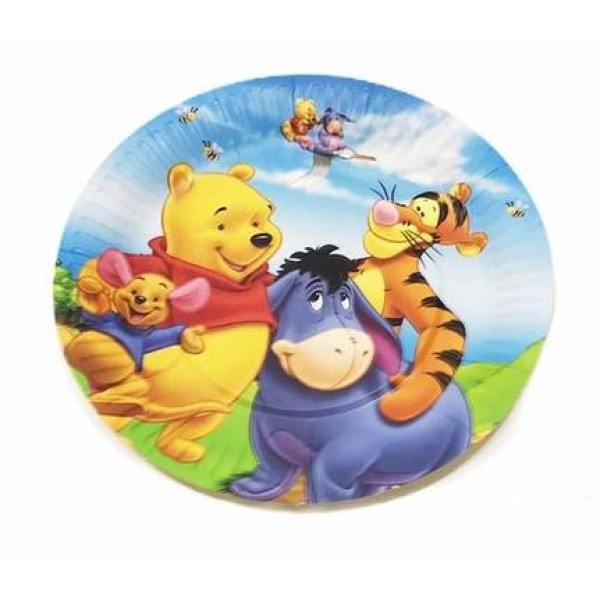Чиния за парти 10ка кръг Мечо пух Ф18см Disney