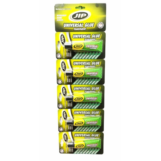 Лепило Jip UNIVERSAL прозрачно 30 ml /5 броя на кора/