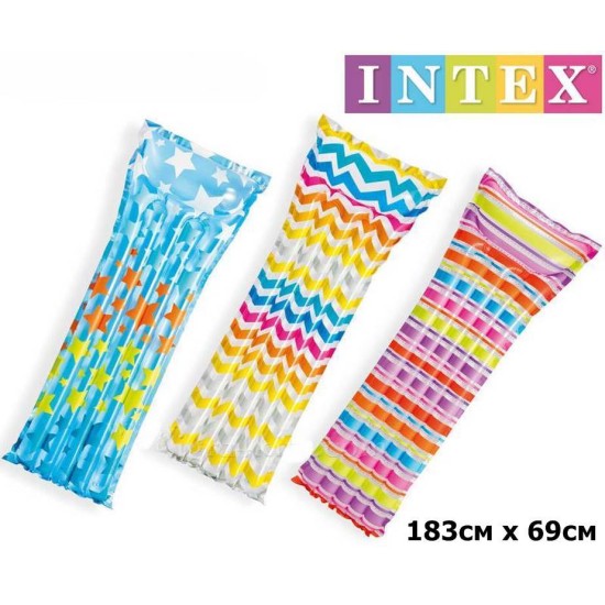 Дюшек INTEX цветен 183х69см №59711