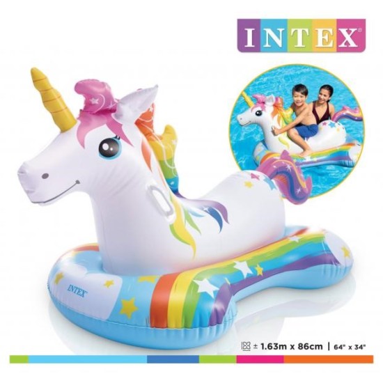 Надуваема фигура ЕДНОРОГ INTEX 163x86см №57552