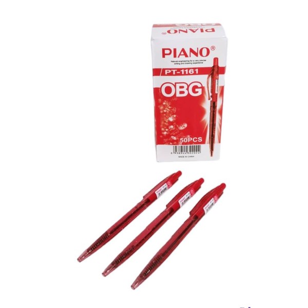 Химикалка PIANO №PT-1161 червен /50 броя в кутия/