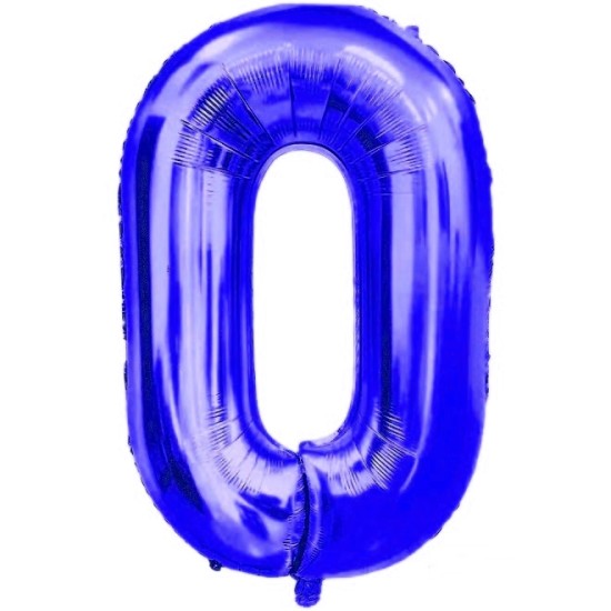 Балон цифра 32"  синя "0" /12 броя в стек/