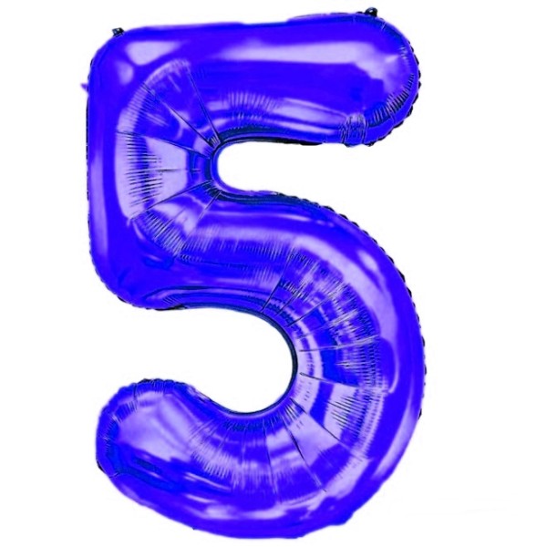 Балон цифра 32"  синя "5" /12 броя в стек/