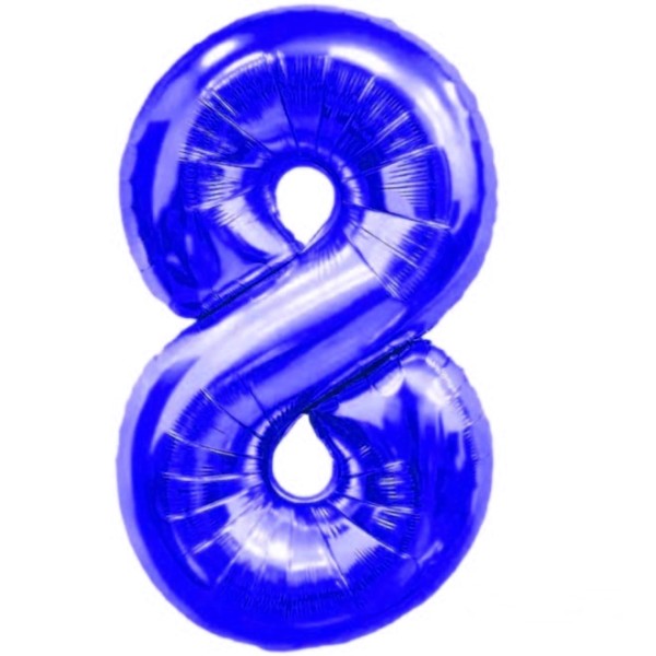 Балон цифра 32"  синя "8" /12 броя в стек/