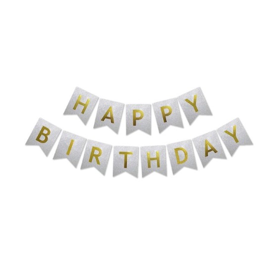 Надпис HAPPY BIRTHDAY 5m СРЕБЪРЕН
