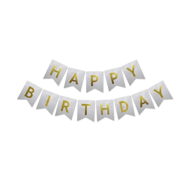 Надпис HAPPY BIRTHDAY 5m СРЕБЪРЕН