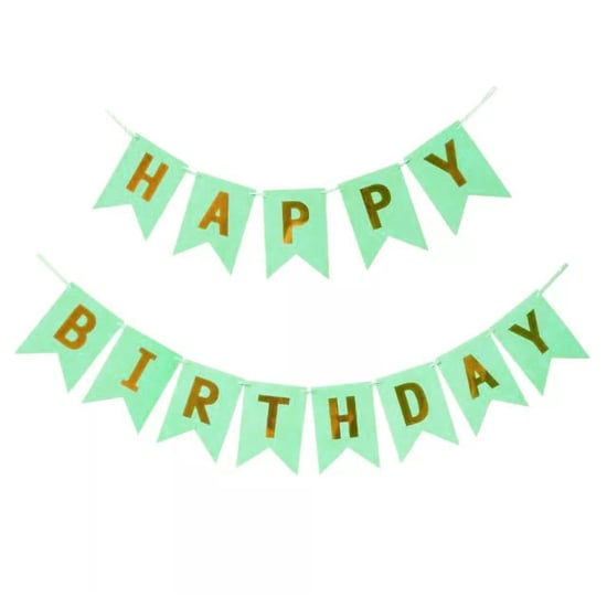 Надпис HAPPY BIRTHDAY 12x17см мента /6 броя в стек/