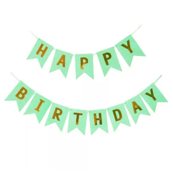 Надпис HAPPY BIRTHDAY 12x17см мента /6 броя в стек/