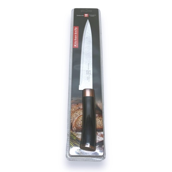 Нож Gentleman Knife черна дръжка с розово злато 20см