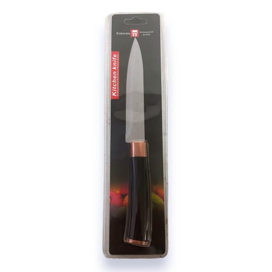 Нож Gentleman Knife черна дръжка с розово злато 12.5см