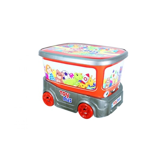 Кутия за съхранение на играчки с колела TOY BUS 50л №М-12780