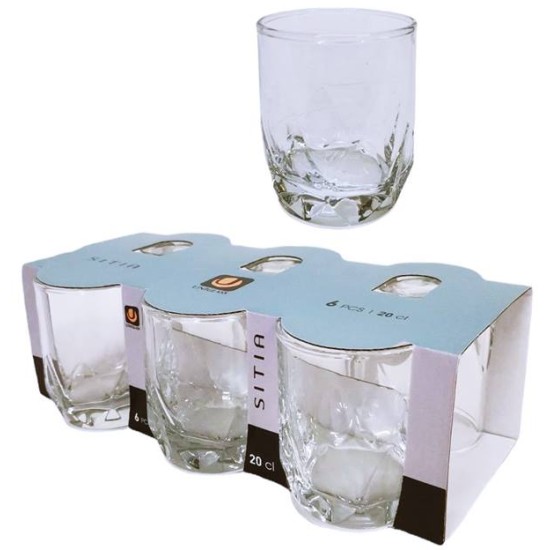 Чаша за водка 200 ml Ф67/Н82 mm Uniglass Tumbler Sitia 6 броя в опаковка №94810 /8 комплекта в кашон/