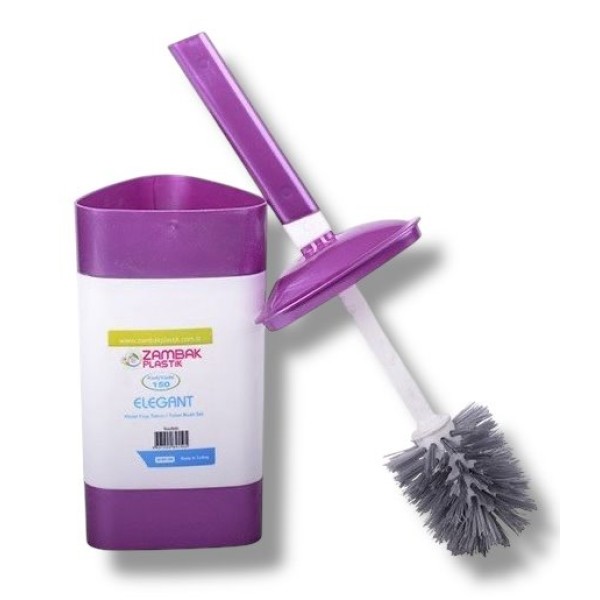 Четка WC Zambak ELEGANT №150 БЯЛА С ЛИЛАВО