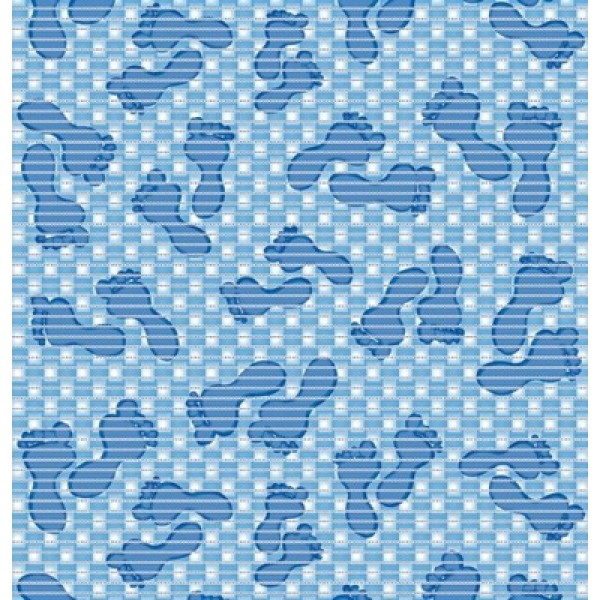 Постелка за баня AQUA NOVA 65см/15м №550-А синя с крачета