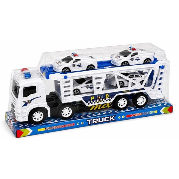 Автовоз POLICE c 4 полицейски коли 34,5см х 9,5см х 14см  №8816B