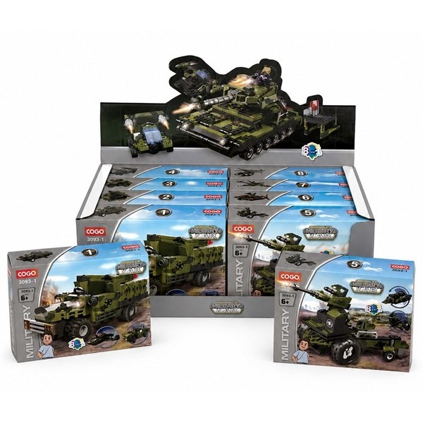 Конструктор COGO MILITARY 96 части №3019 /8 броя на дисплей/