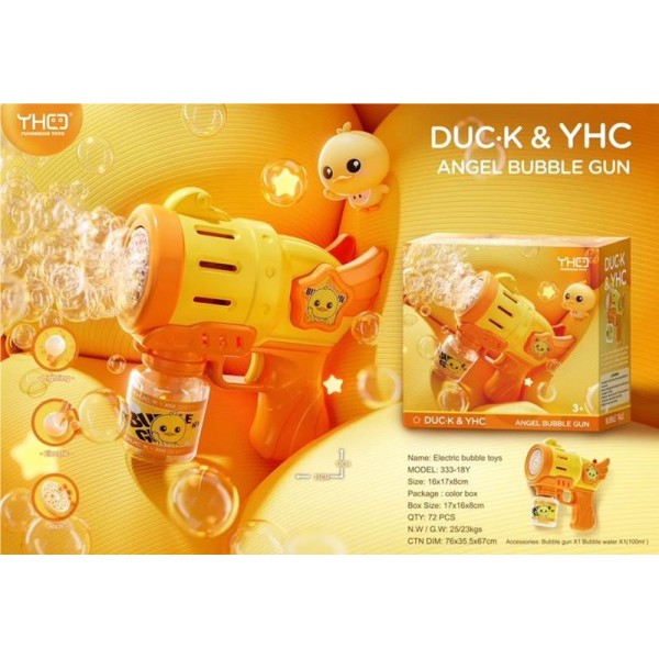 Пистолет на батерии за много сапунени балони DUCK в кутия №333-18Y
