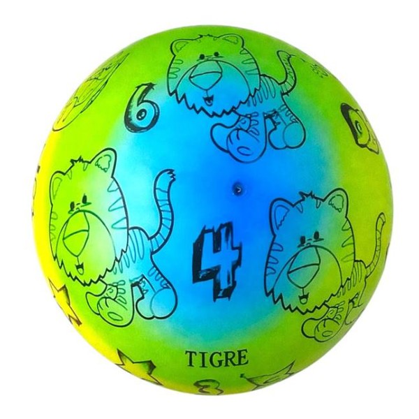 Топка гумена дъга TIGER 20см 60г /10 броя в стек/