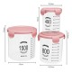 Комплект 3 броя пвц буркани разграфени 400ml/800ml/1500ml