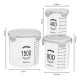 Комплект 3 броя пвц буркани разграфени 400ml/800ml/1500ml