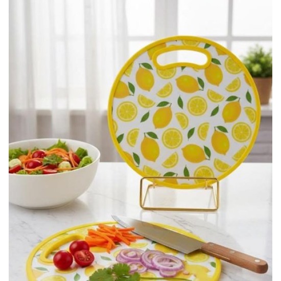 Дъска за рязане пвц декор OLIVE/LEMON Ф35см