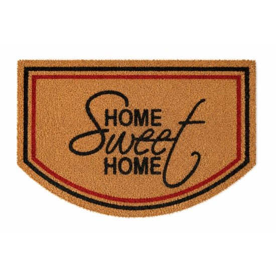 Изтривалка за входна врата кокос полукръг HOME SWEET HOME 40см/60см NKDN /10 цвята миксирани в стек/