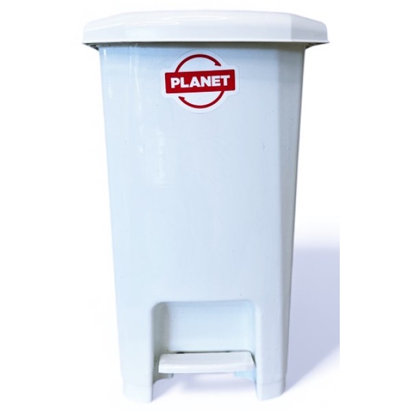 Кош за боклук с педал Planet №1/9л Slim БЯЛ