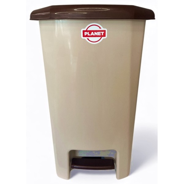 Кош за боклук с педал Planet №3/40л Slim КРЕМ