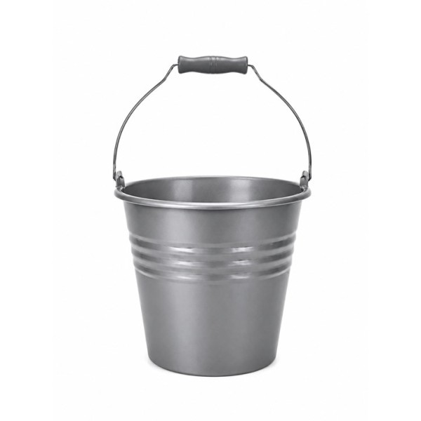 Кофа пвц с метална дръжка 10л MIENCA №MRD268 сив металик