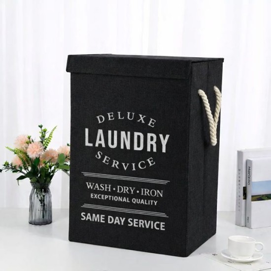 Кош за дрехи текстил LAUNDRY deluxe service H60 х40х30см ЧЕРЕН