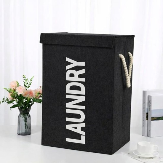 Кош за дрехи текстил LAUNDRY H60 х40х30см ЧЕРЕН