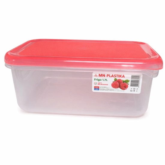 Кутия за храна пвц Frigo правоъгълна 1,7л MN /10 броя в стек/