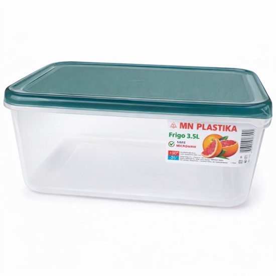 Кутия за храна пвц Frigo правоъгълна 3.5л MN /10 броя в стек/