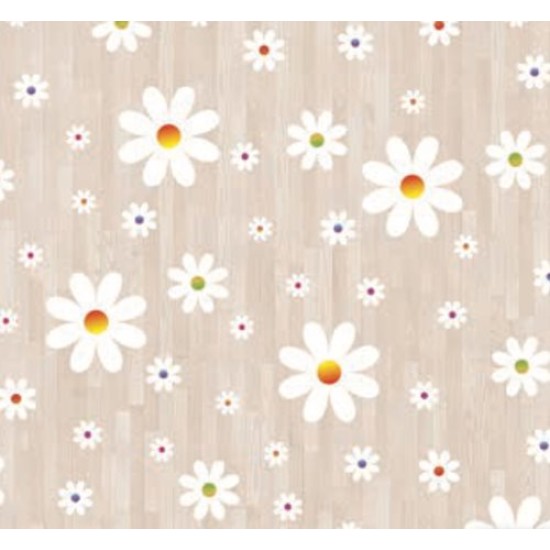 Мушама Mirella 140см/20м №105-B бежова с маргаритки