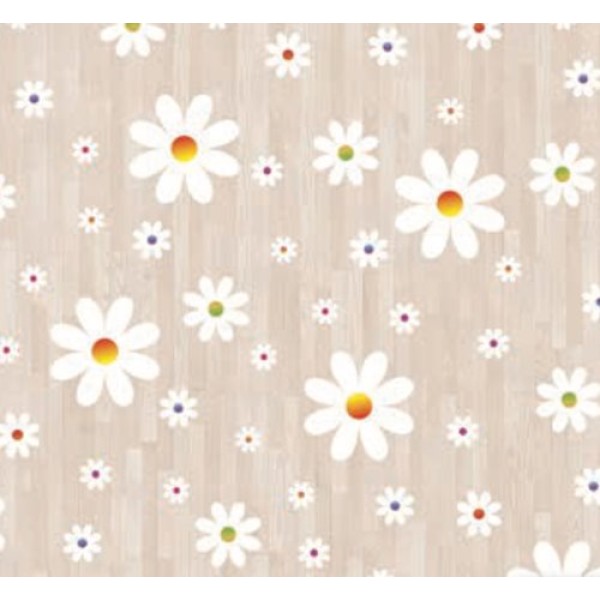 Мушама Mirella 140см/20м №105-B бежова с маргаритки