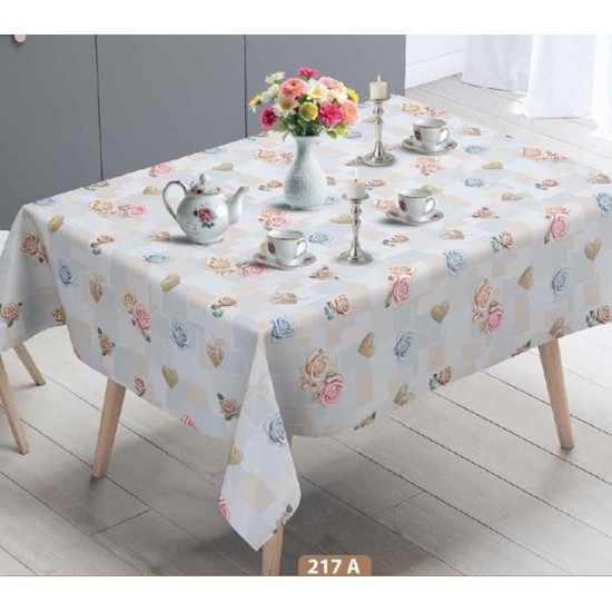 Мушама Mirella 140см/20м №217-A декор сърца и рози