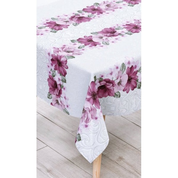 Мушама Mirella 140см/20м №99-B сива с борд цветя