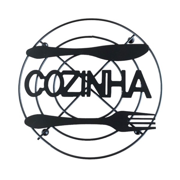 Подложка за топло метал черна CUISINE Ф18см
