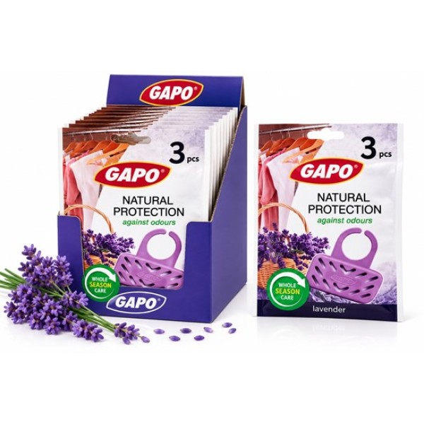 Ароматизатор против молци GAPO NATURAL PROTECTION Лавандула 3 броя в плик  /5 плика в кутия/