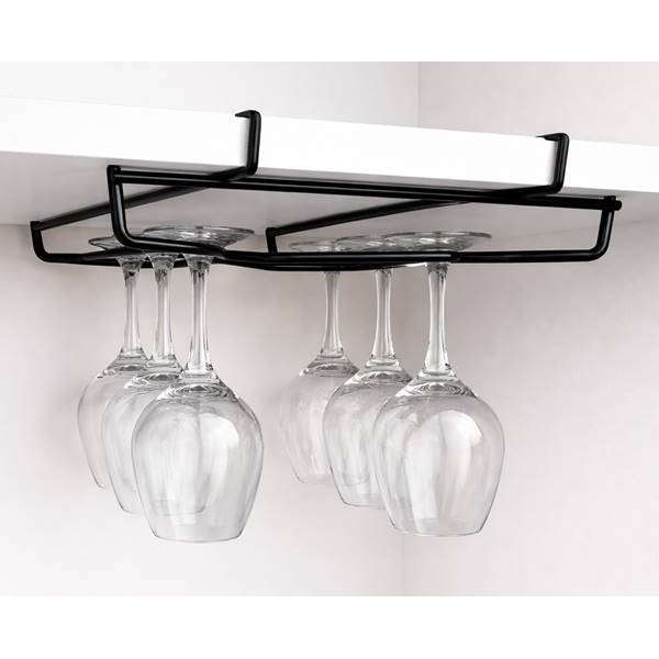 Поставка за чаши за вино метална черна 70x250x285mm PRM №7827 Ч