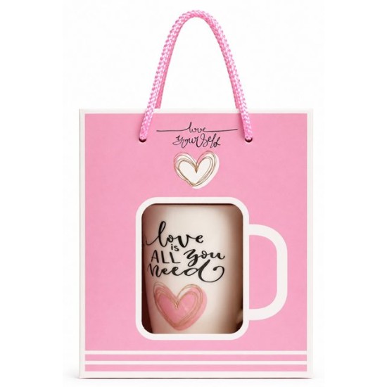 Чаша порцелан MADE IN LOVE в кутия №ZX-137