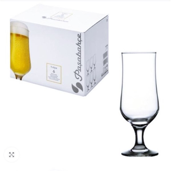 Чаша за бира 385 ml Tulipe Pasabahce 6 броя в комплект №44169 /4 комплекта в кашон/