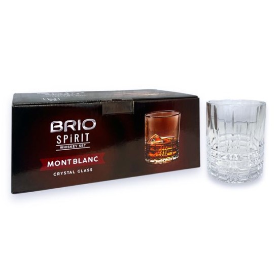 Чаша за уиски BRIO SPIRIT MONT BLANC 300мл кристално стъкло 6 броя в опаковка №106208