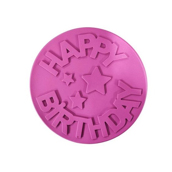 Форма силикон HAPPY BIRHDAY Ф23/Н4см