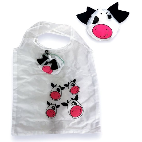 Торбичка сгъваема за пазар 38см х 58см КРАВА /20 броя в стек/