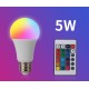 LED диско крушка 5W с дистанционно 16 цвята 4 режима №А60